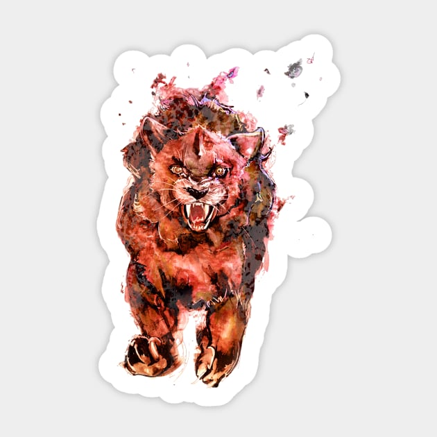 Wildfire Panther Sticker by FishWithATopHat